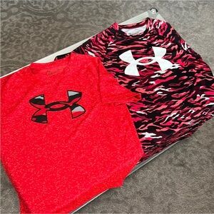 Under Armour Kids' Red and Camouflage Graphic Tees